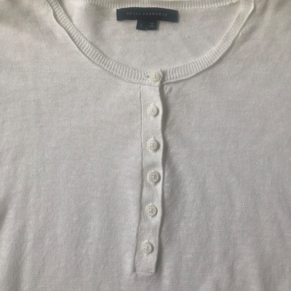 Scull Cashmere Tunic Button Down Sweater LARGE - Picture 12 of 16